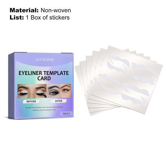 6 шт./кор., наклейка для подводки глаз, инструмент для быстрого макияжа, профессиональный универсальный трафарет, форма для определения формы для женщин