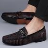 Luxury Brand Genuine Leather Men Shoe Soft Crocodile Style Moccasins Mens Loafers Comfort Male Flats 2024 Driving Business Shoes
