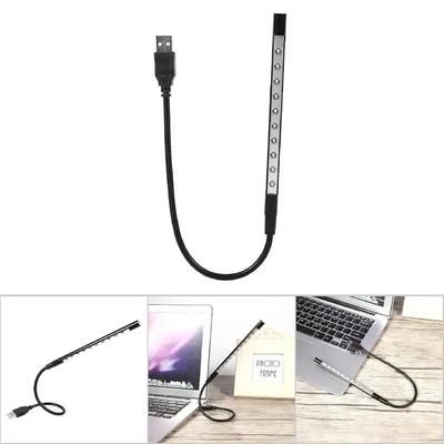 USB Светодиодный светильник для книги Гибкая лампа для чтения Портативная 5V Мини настольная лампа 10 светодиодов для ноутбука ПК Компьютера Учебы Декора