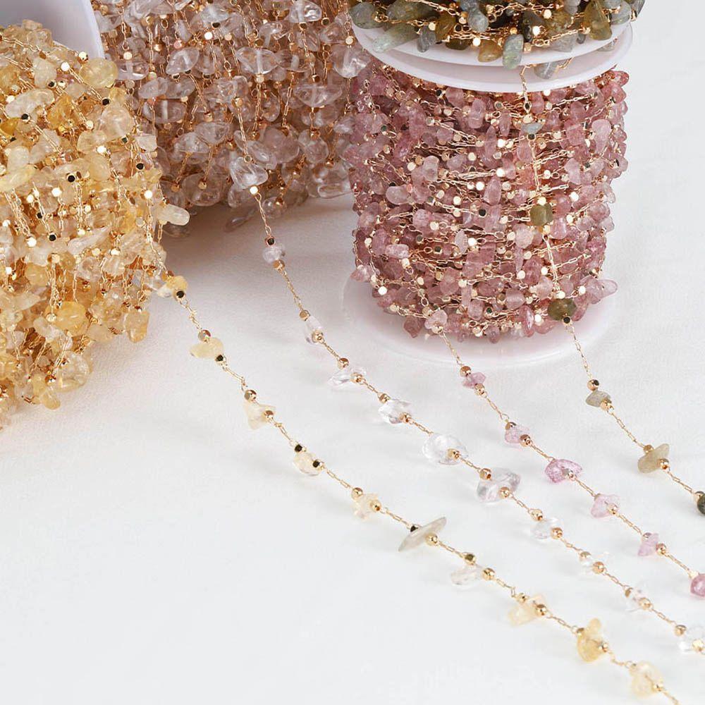 Crystal Findings For DIY Beads Chains Handmade Accessories Stone Chain Necklace Bracelet Components