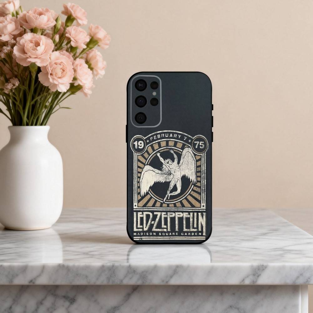 Крутой чехол для телефона с L-Led Z-Zeppelin BAND для Samsung S25, S24, S21, S22, S23, S30, Ultra, S20, Plus, Других. Мягкий черный чехол