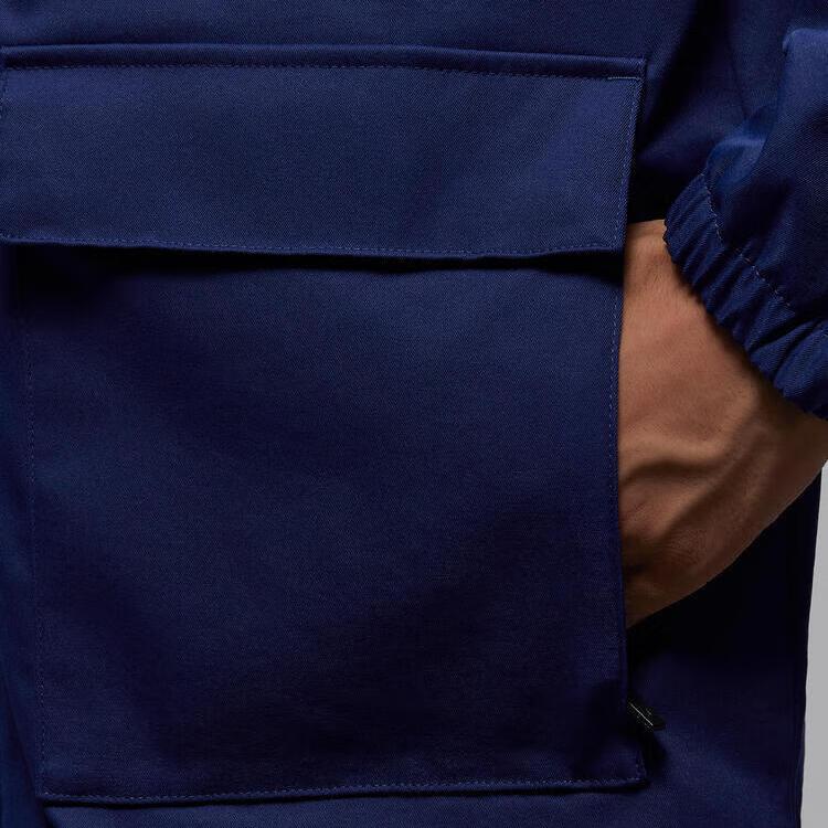 Jordan Мужская спортивная рубашка с длинным рукавом и молнией Jumpman, однотонная, для гольфа, топ Space-Blue Black HQ8682-492