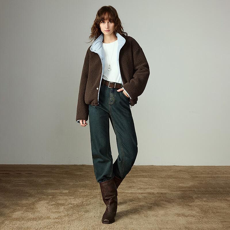 Женская двусторонняя стеганая куртка с ромбовидной простежкой