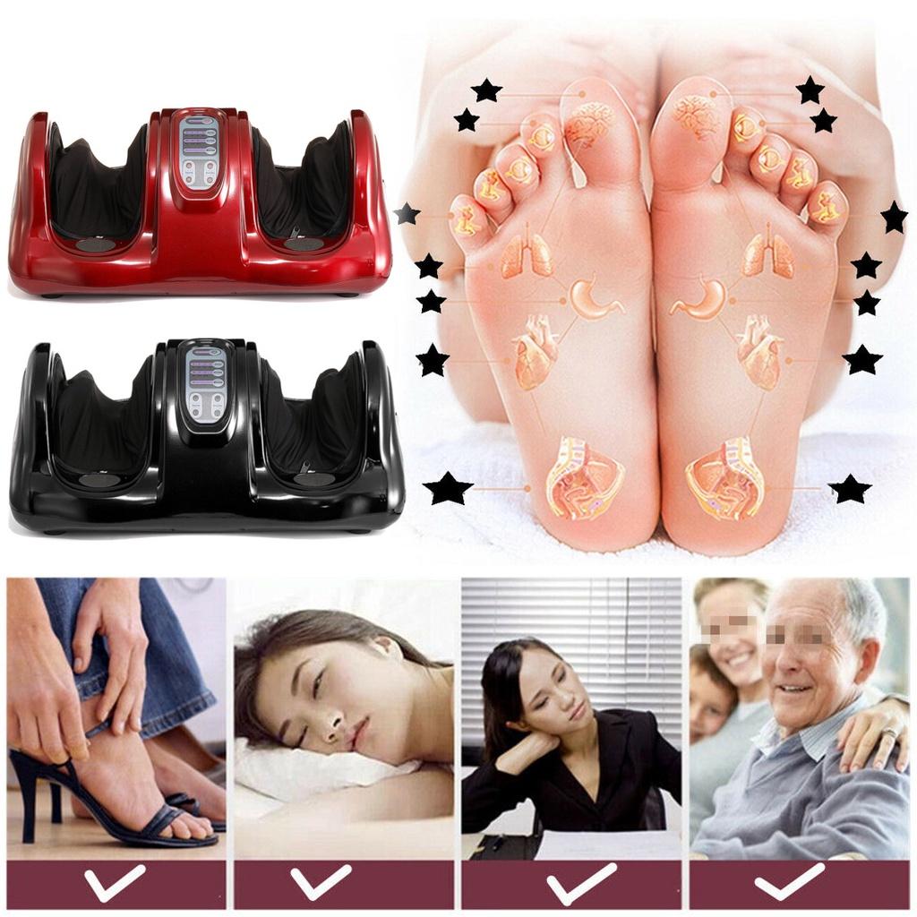 Электрический массажер для ног и тела с подогревом 220 В 3 режима Рефлексология Икры Ноги Снятие боли Расслабление Разминающий ролик Вибрационная машина