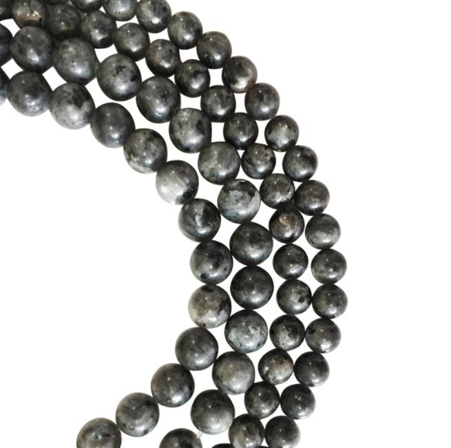 Natural Stone Grey Round Spacer Loose Lavik Rock Labradorite Beads Jewelry Making 4/6/8/10mm