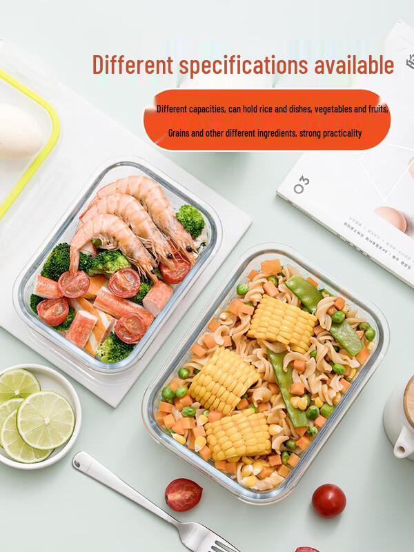 CHAHUA Прямоугольный стеклянный контейнер для хранения продуктов, 1000 мл