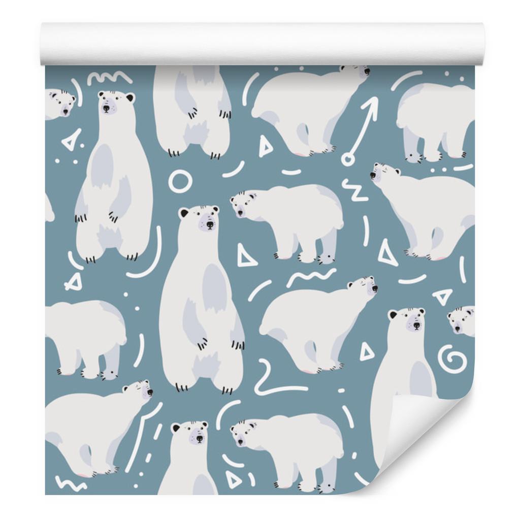 Funny Polar Bears Wallpaper for Living Room and Bedroom 50x1000