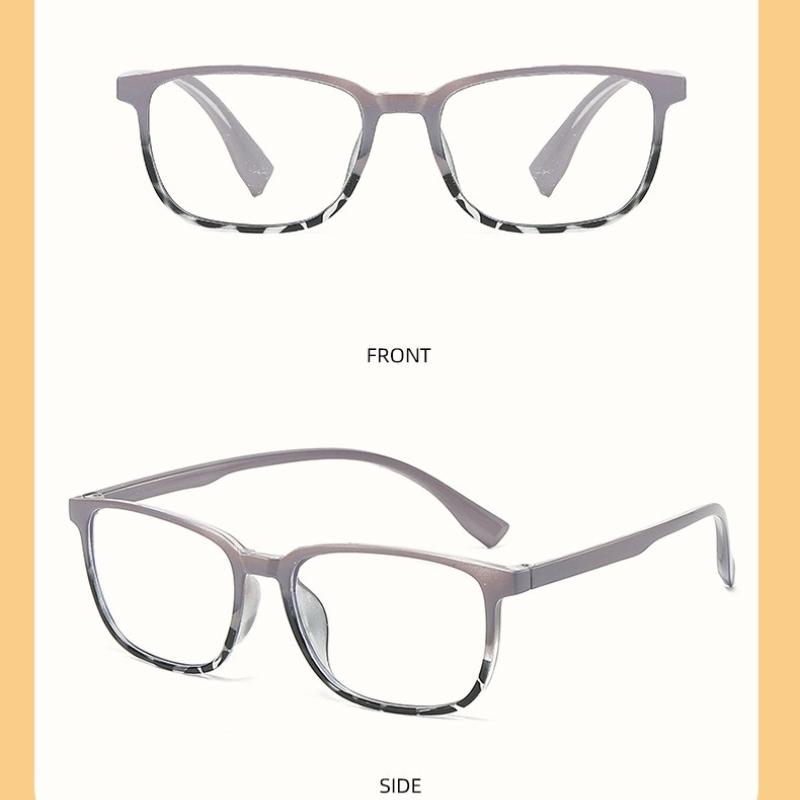 Очки для чтения для женщин, блокирующие синий свет, квадратные, ультралегкие, цветные, высокой четкости, компьютерные очки для пожилых мужчин, прозрачные линзы