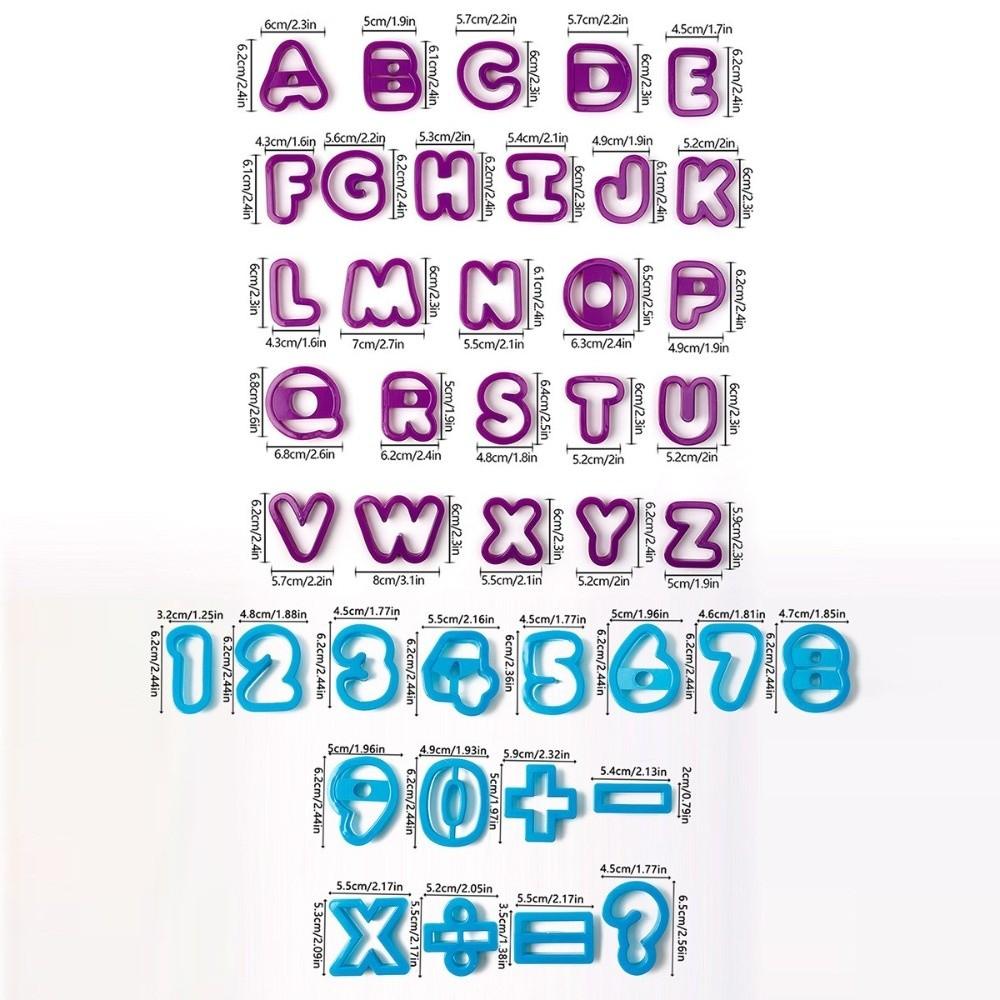 Plastic Material Alphabet Biscuit Cutters 26 Letters Set DIY Fondant Molds Home Kitchen Baking