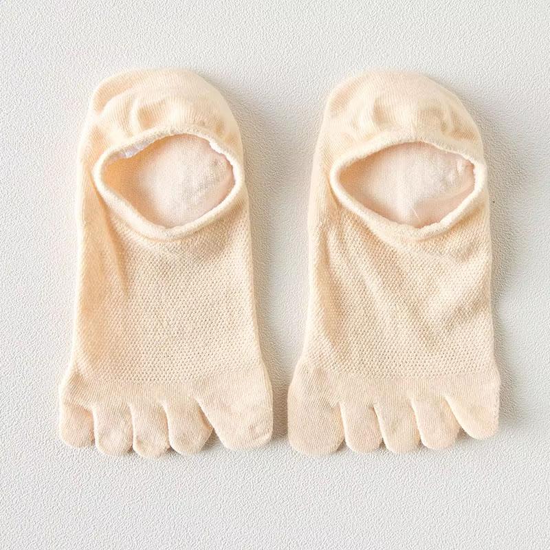 Однотонные хлопковые носки с пятью пальцами, серые, черные, средние, женские носки, осенне-зимние, теплые, дышащие, носки с пятью пальцами