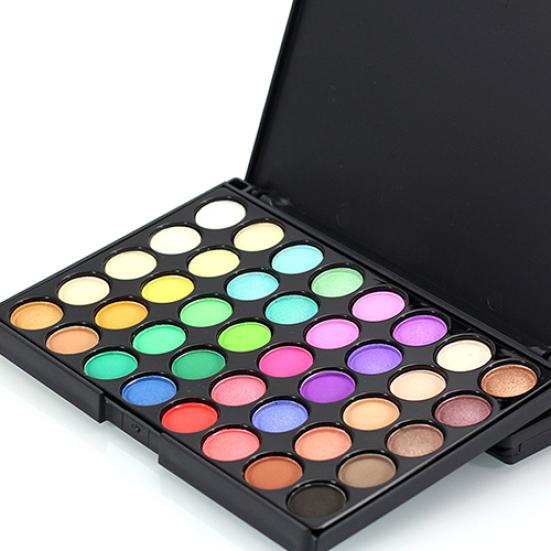 Длительные тени для век 40 цветов Палитра теней для макияжа Набор косметических инструментов