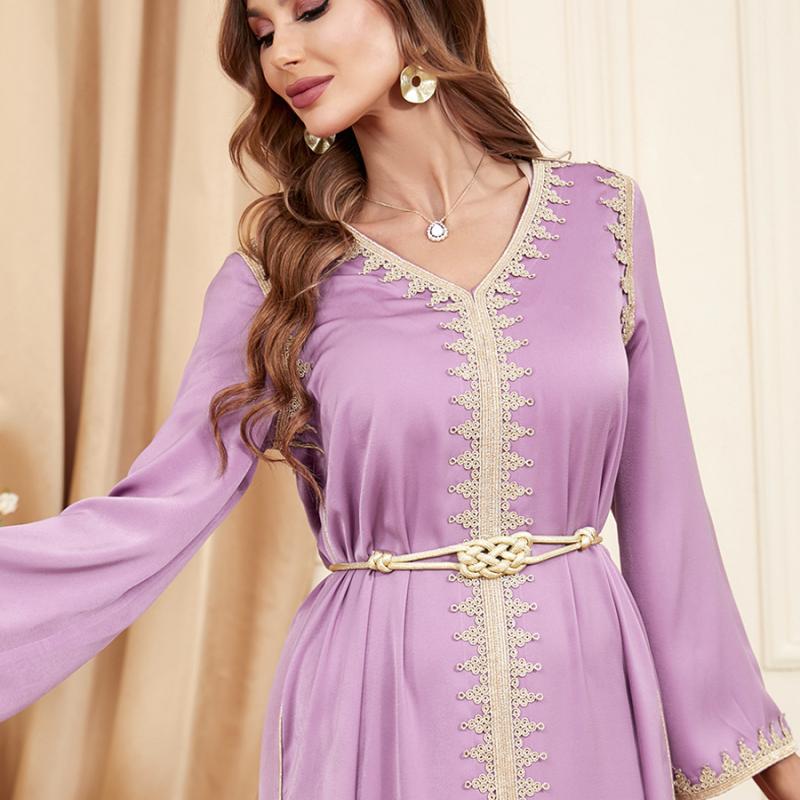 Ближневосточное арабское мусульманское женское весенне-осеннее комбинированное женское платье Абая