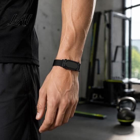 Металлический ремешок из нержавеющей стали для Fitbit Air Band, регулируемый, сменный, магнитный, удобный, дышащий, противопотливый, без экрана
