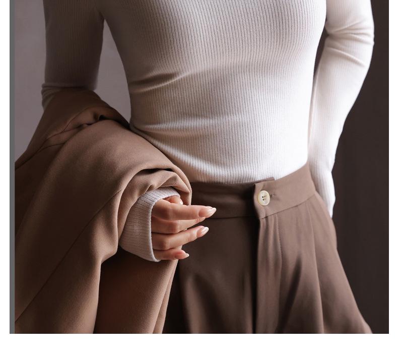 Женская приталенная рубашка из немецкого бархата со средним воротником и длинными рукавами на осень/зиму