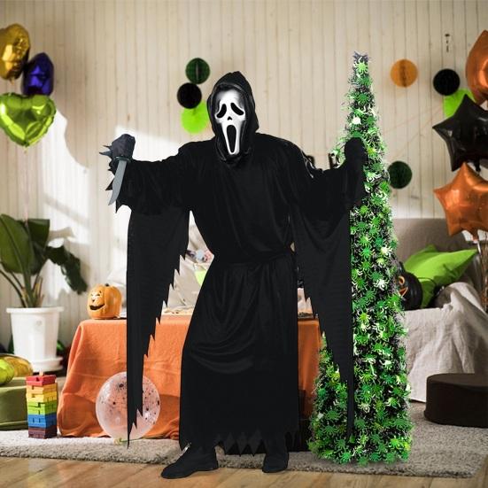 1 комплект, детский костюм на Хэллоуин, жуткий призрак, косплей, маска, перчатки, пояс, халат, карнавальный костюм для вечеринки, дом с привидениями, детский наряд