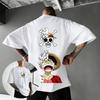 2026 One Piece Луффи Эйс Пираты Соломенной Шляпы Графическая Футболка Винтажная Уличная Одежда Футболка с Коротким Рукавом для Мужчин Женщин