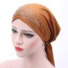 Stretch Polyester Rhinestone Beanie Headscarf for Women