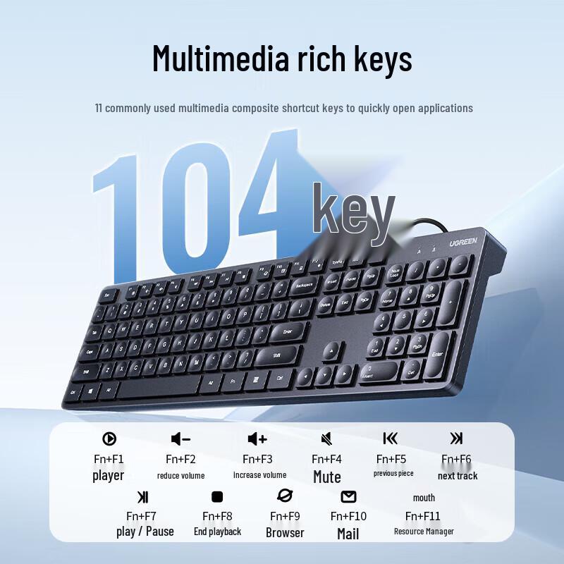 UGREEN MK007 Wireless Mechanical Keyboard & Mouse Combo
