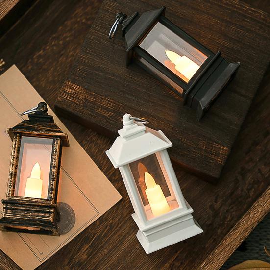 Светодиодный фонарь Ретро Без бликов Небьющийся стиль Энергосберегающий Питание от батареек Мерцающие светодиодные свечи