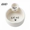 Kitchen Gadgets for Sides French Fries Bowl with Sauce Dipping Compartment, Heat Resistant Ceramic Snack Heart Pattern Print Serving Dish Server,