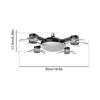 Electric Ceiling Fan Drone Fan E26/E27 Silent Wireless Electric Fan with Light Remote Control Universal Dimming for Home