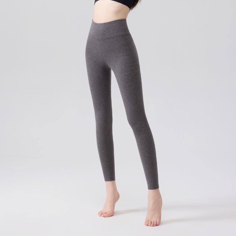 Women's 7A Antibacterial Cashmere Silk Thermal Leggings - Thickened Velvet for Autumn and Winter