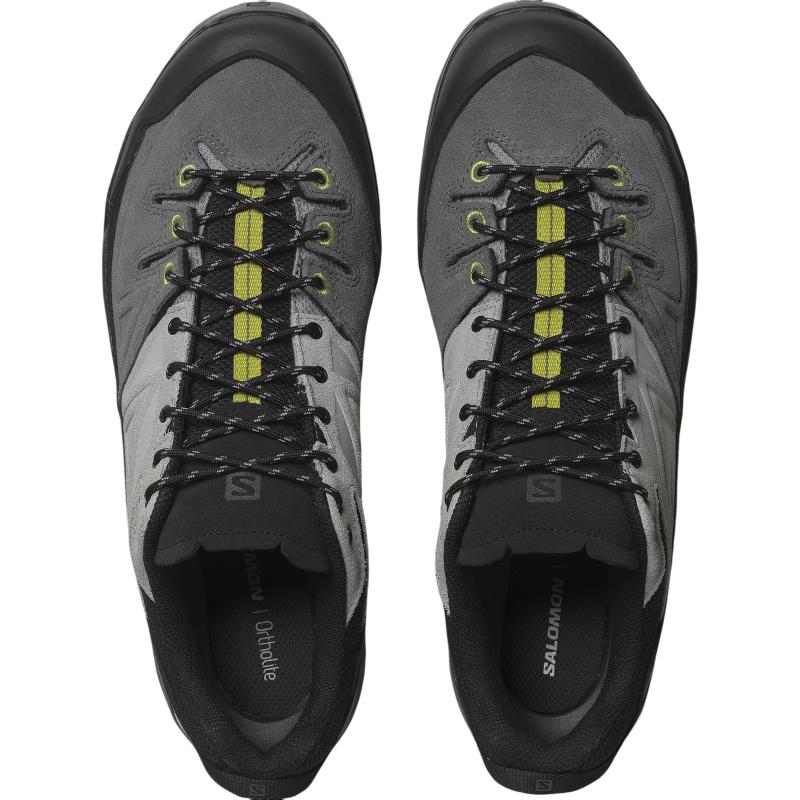 SALOMON X ALP Амортизация Покрытие Поддержка Легкие Низкие альпинистские ботинки Унисекс Черные Серые Кроссовки 478058