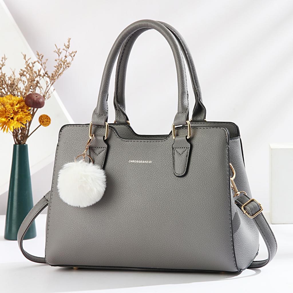 New Trendy Simple Light Luxury Women Handbag Elegant Atmospheric Design Portable Single Shoulder Crossbody Daily Matching Bag