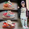 Модные цветные массивные кроссовки для детей весна-осень толстая подошва кроссовки для мальчиков и девочек спортивные кроссовки трендовые детские кроссовки