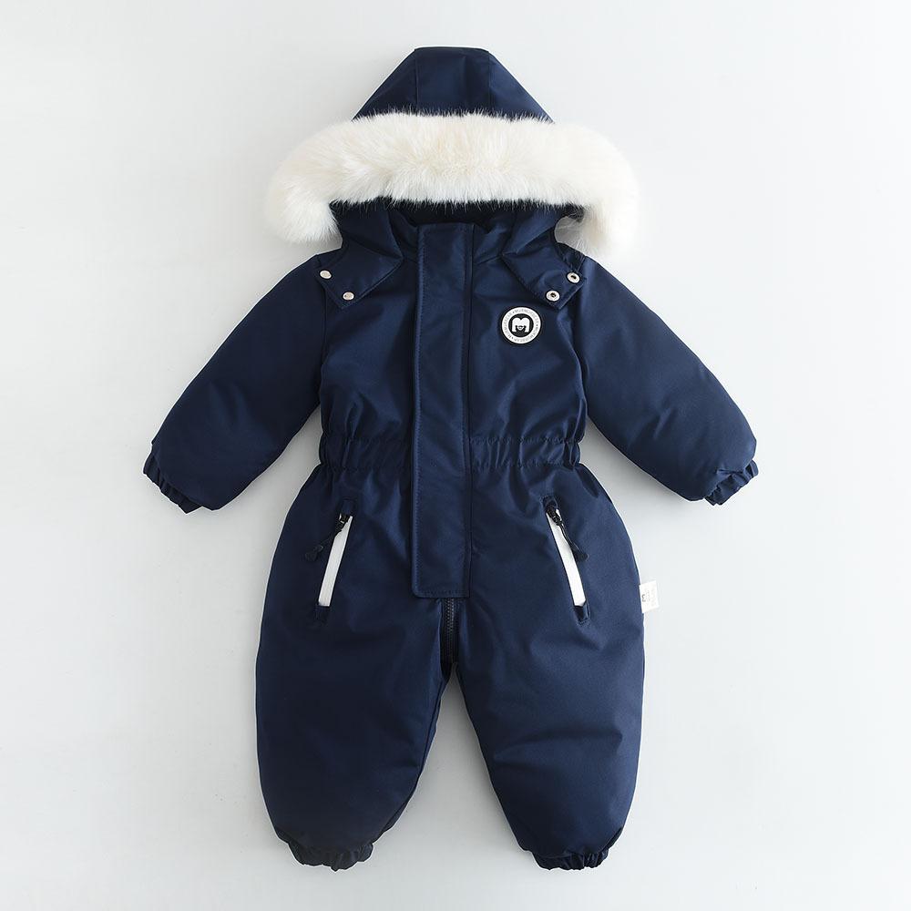 Зимний детский горнолыжный костюм, бархатный детский комбинезон, комбинезон для мальчиков, теплая детская одежда, водонепроницаемый комплект детской одежды 1-4 года