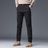 Весна и Лето Новые Мужские Повседневные Брюки Однотонные Деловые Прямые Приталенные Модные Брюки с Индивидуальностью Мужские