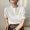 Cotton Short Sleeve T-Shirt Women's Versatile Loose Large Size Original Trendy Brand Letter Printing Summer Half Sleeve