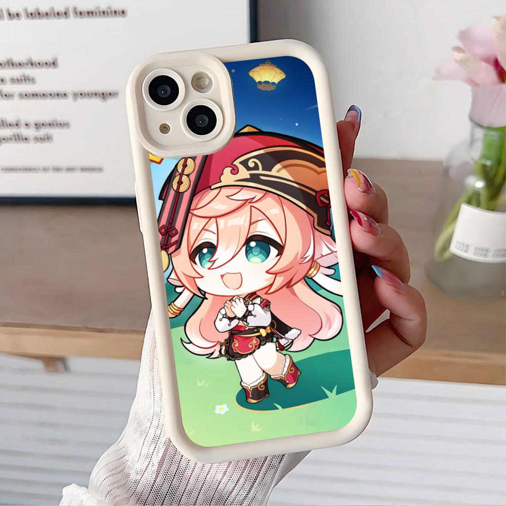 Game GI Yanfei Thicken TPU Mobile Phone Case for iPhone 17 16 15 14 13 12 11 Air Pro Max Plus Colorful Cover