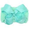 Европейская эластичная повязка на голову для младенцев и детей с родителями, 6 дюймов - Однотонный бант, нейлоновый аксессуар для волос