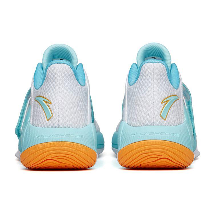 Anta Water Flower 4 Nitrogen Technology Non-Slip Wear-Resistant Low-Top Basketball Shoes Men Basketball Shoes White Blue Orange 112221602-4