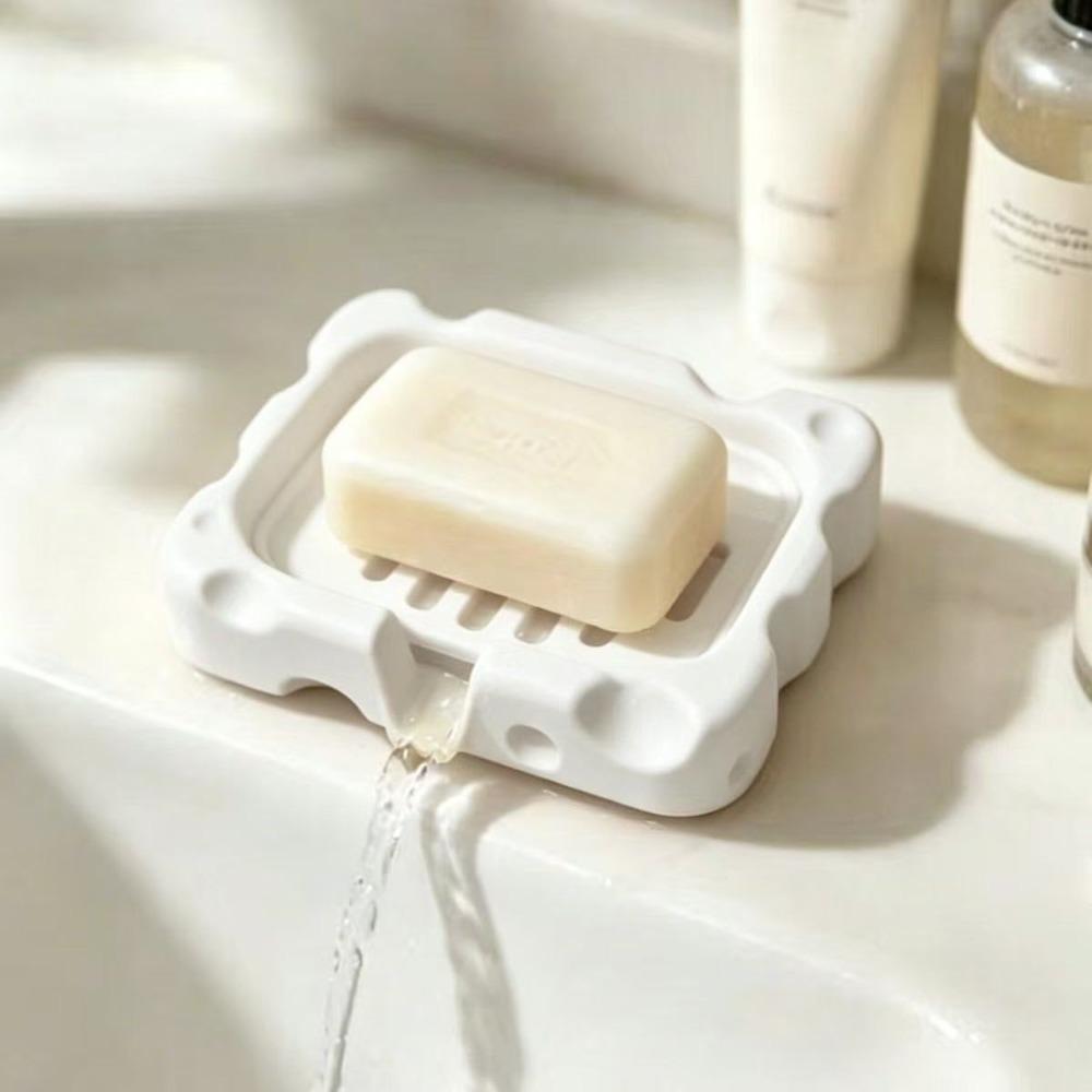Plastic Soap Drain Plate 3D Printed Soap Sponge Tray Multifunctional Soap Dish Bathroom
