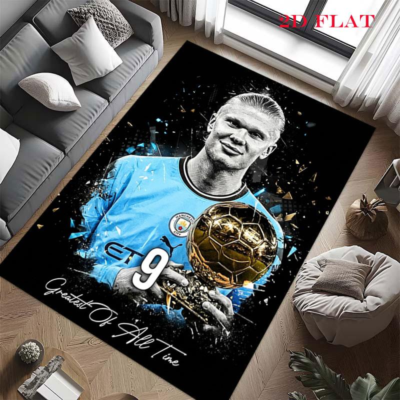 Haaland player Carpet Rug for Living Room Bedroom Home Sofa Decoration,Kids play Nonslip Floor Mat