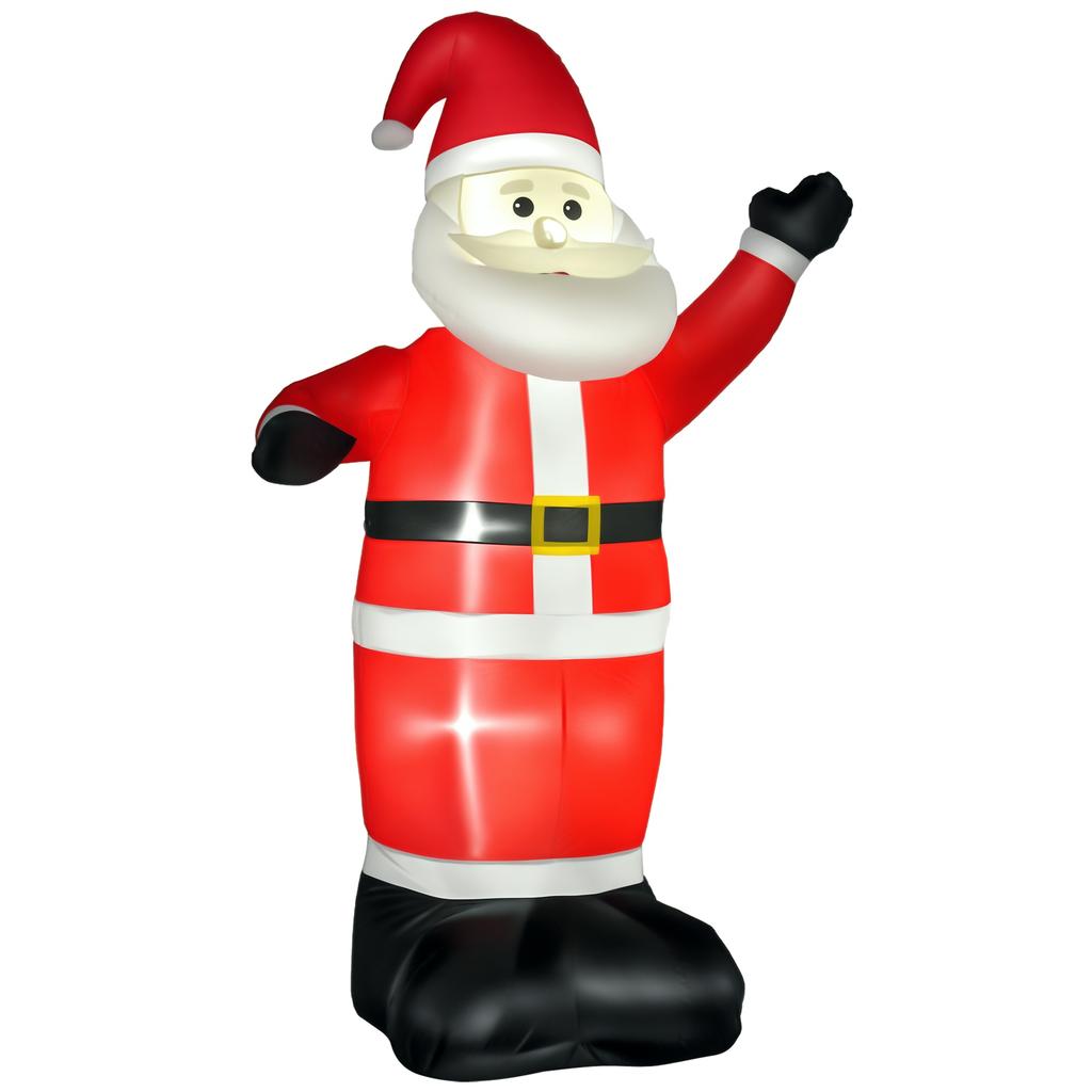 Inflatable Santa Claus 248cm Outdoor Christmas Decoration with LED Lights, Inflator and Assembly Accessories