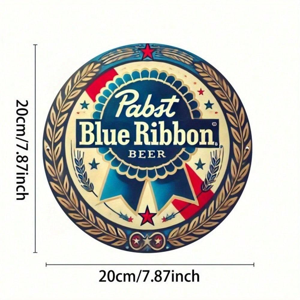 Винтажная металлическая жестяная вывеска пива Pabst Blue Ribbon 8x12 дюймов Ретро Декор стены для мужской берлоги Бара
