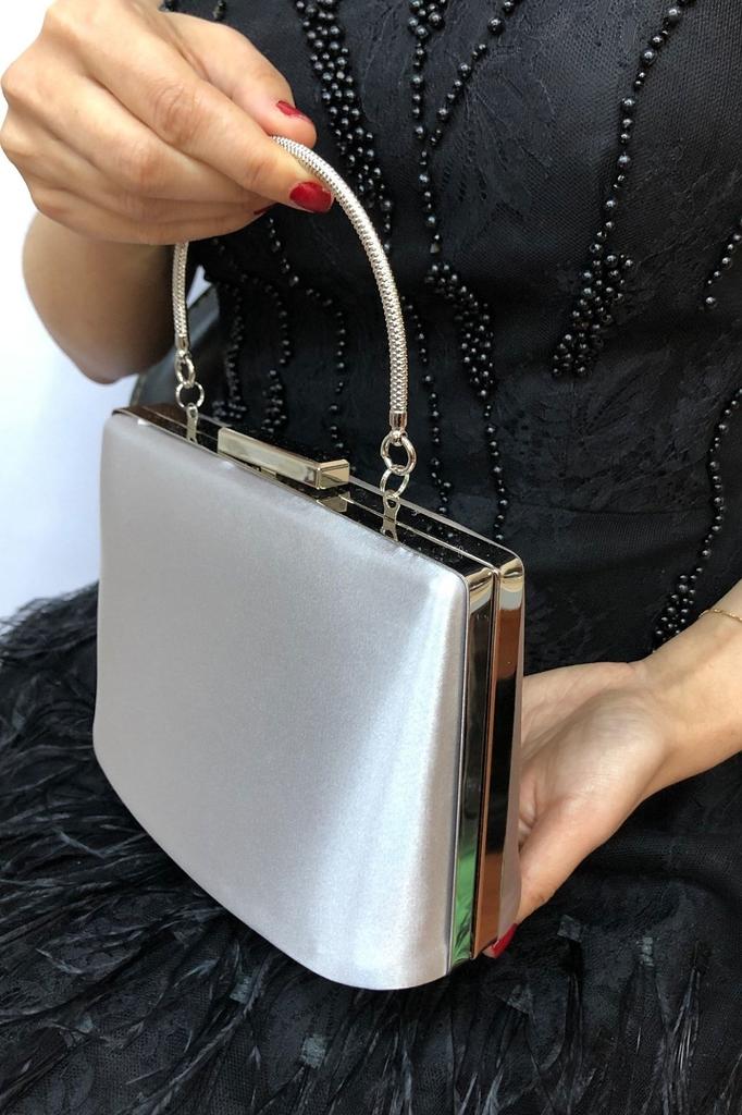 Women's Stylish and Useful Evening Dress Bag Women's Satin Black Evening Dress Clutch Portfolio Ladies Bag