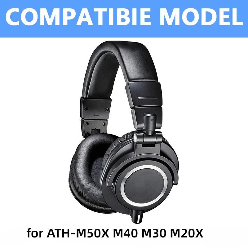 Headband Pad Replacement, Soft Cushion Cover for Audio-Technica ATH-M50X M40 M30 M20X Headphones, Repair Accessories