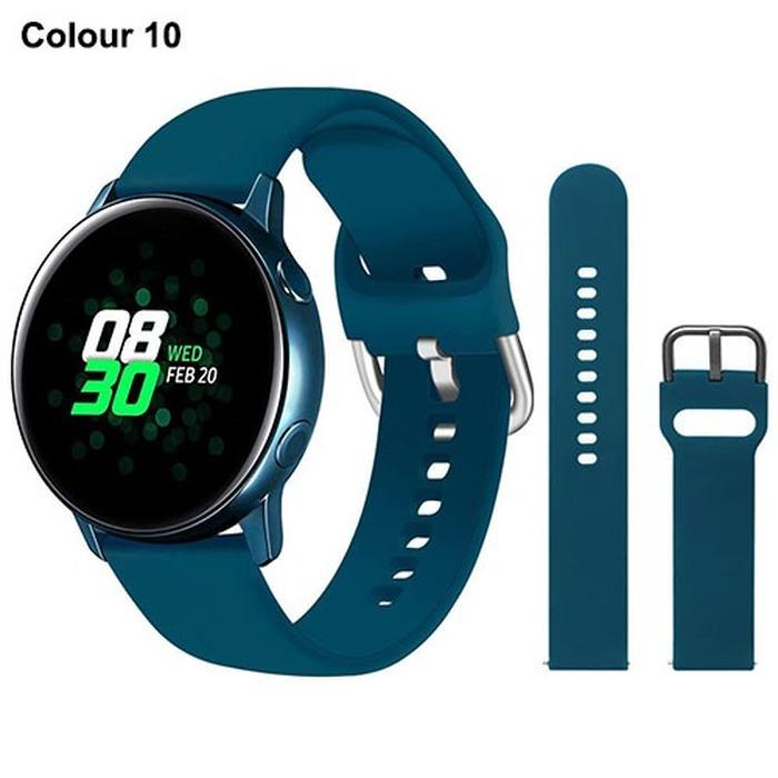 Силиконовый ремешок 20 мм 22 мм для Samsung Galaxy Watch Active 2 Watch 3 45 мм 42 мм Gear S3 ремешок для часов браслет-ремешок для Amazfit bip Huawei Watch GT 2 2e pro