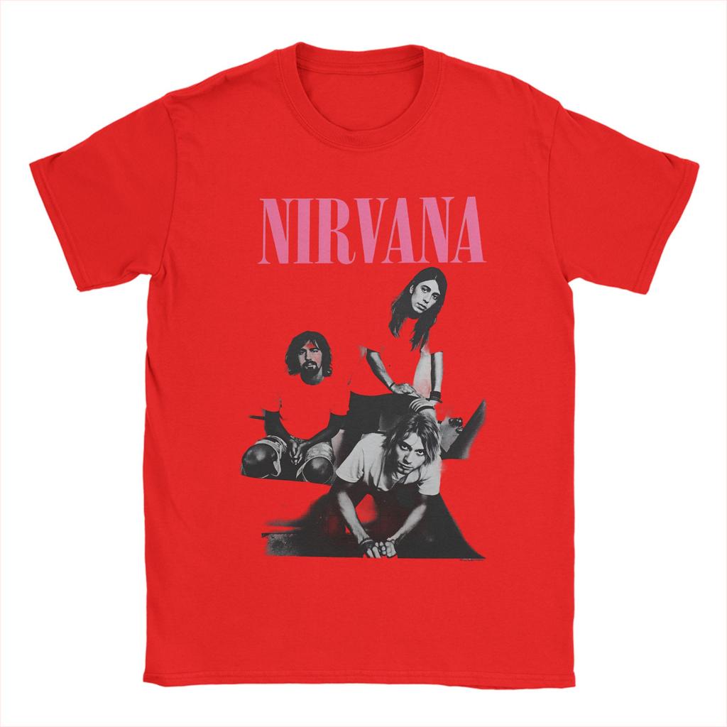 Унисекс Футболка Nirvana Рок-группа Футболки Харадзюку Курт Кобей Пляжные Футболки Y2K Ретро Хлопковые Топы Большого Размера 6XL