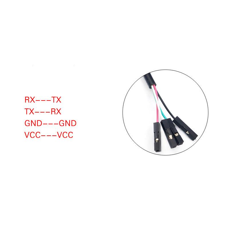 USB-Serial модуль CH340G с кабелем для прошивки RS232 и корпусом