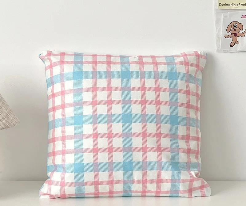 Colorful Checkered HeartShaped Pattern Pillows Pattern Cushion Cover Suitable For Sofa Bedroom Car Pillow Cover