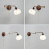 Ancient Style Bedroom Bed Wall Lamp Removable Rocker Arm Lamp Cream Wind Folding Telescopic Study Study Reading Light
