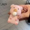 Pig Stress Reliever Bubble Blowing Squeeze Toy Relief Cartoon Sensory Soft Stretchy Animal Shape Home Office Desk Reusable Ball