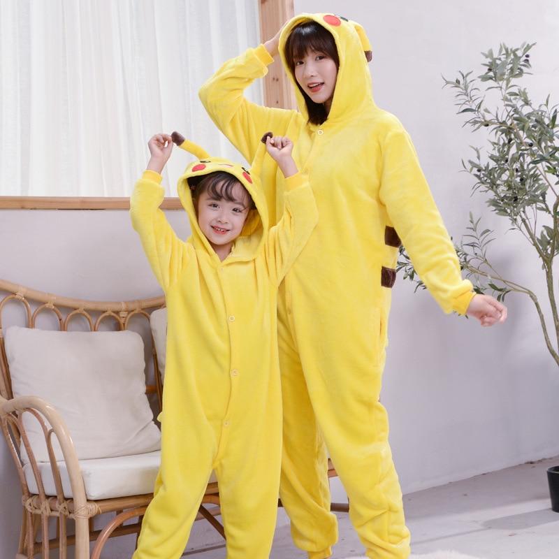 Детская желтая толстовка с капюшоном для взрослых, кигуруми, комбинезон, женский костюм с изображением животных, нарядная мягкая одежда для косплея в стиле аниме, одежда для сна для мальчиков и девочек, зимняя одежда