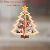 1Pc 2D/3D Christmas Ornament Wooden Hanging Pendants Star Xmas Tree Bell Christmas Decorations