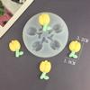 Силиконовая форма пищевого качества для DIY-аксессуаров из смолы с изображением цветков франжипани, розы, тюльпанов, бутонов